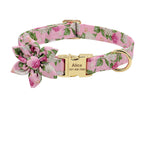 PawPrints™ – Personalized Dog Collar with Removable Flower