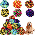 Chitidr 18 Pcs Dog Rope Ball Dog Rope Toy for Aggressive Chewer Dog Toy for Large Dog Large Dog Ball for Small Medium Dog Toy for Puppies Rope Ball Dog Toy Pack for Teething Chew Biting Training
