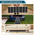 Adjustable Solid Wood Dog Ramp with 6 Height Settings and Non-Slip