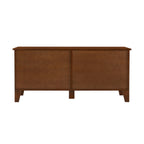 Rattan Wooden Dog Crate Cabinet with Storage – Indoor Rubber Wood Pet