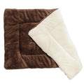 Downtown Pet Supply - Dog Crate Mat - Comfort Dog Bed or Cat Bed - Soft Fleece Nap Mat - Easy Maintenance Machine Washable Dog Bed - Brown/Oatmeal - 35 in x 22 in - Large Dog Bed