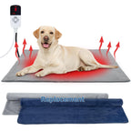 Pakimi Pet Heating Pad for Dog Cat Outdoor Indoor Warming Heated Cat Dog Bed Waterproof Pet Heater Warmer Blanket Mat for Puppy & Kitten with Adjustable Temperature and Timer 28 * 18 Inch
