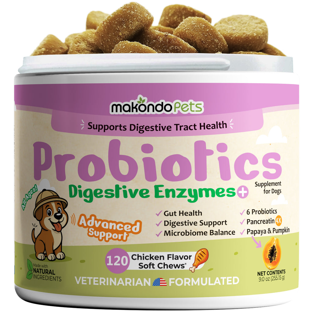 Dog Probiotics Digestive Enzymes | 120 Soft Chews