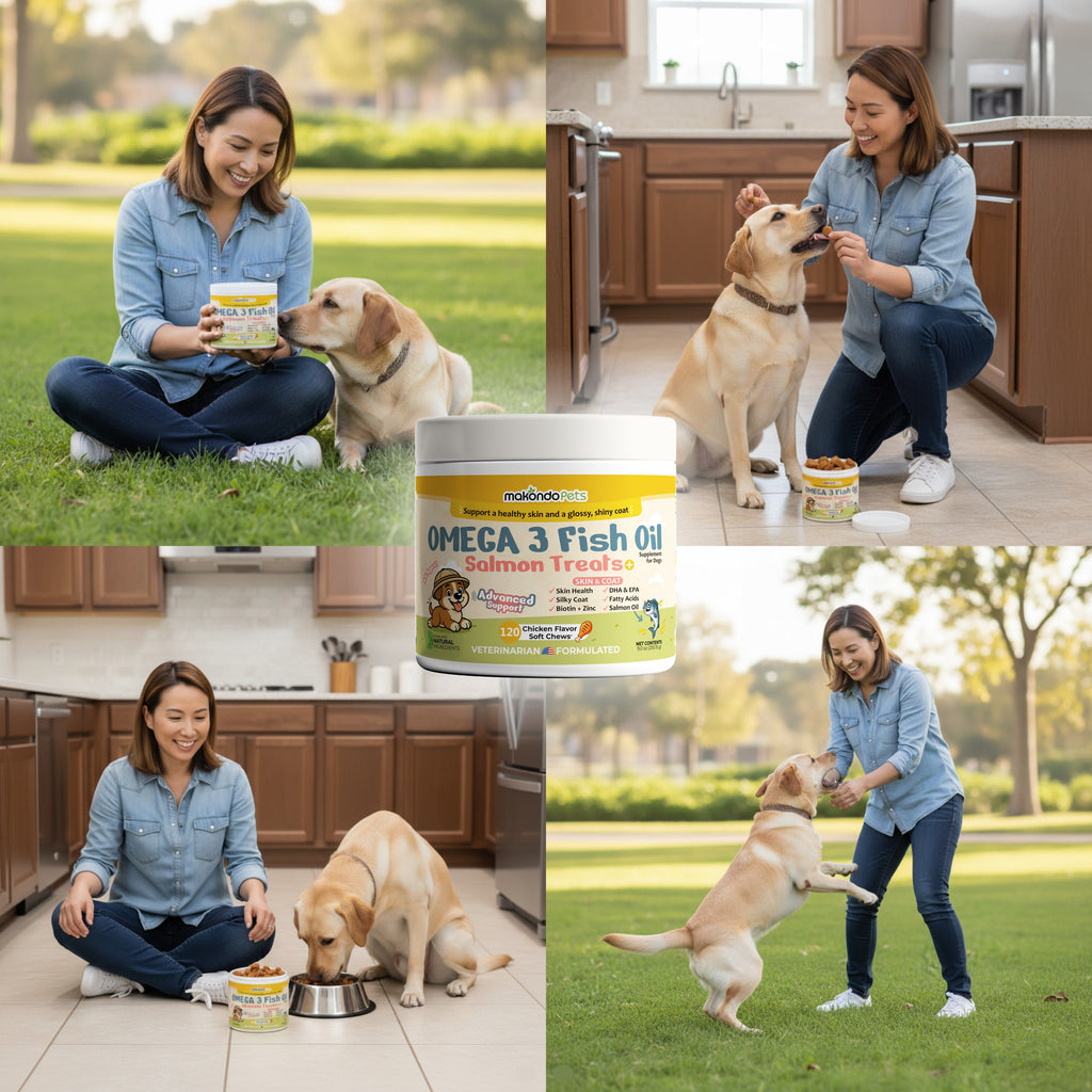 Omega 3 for Dogs | Salmon Oil | 120 Soft Chews