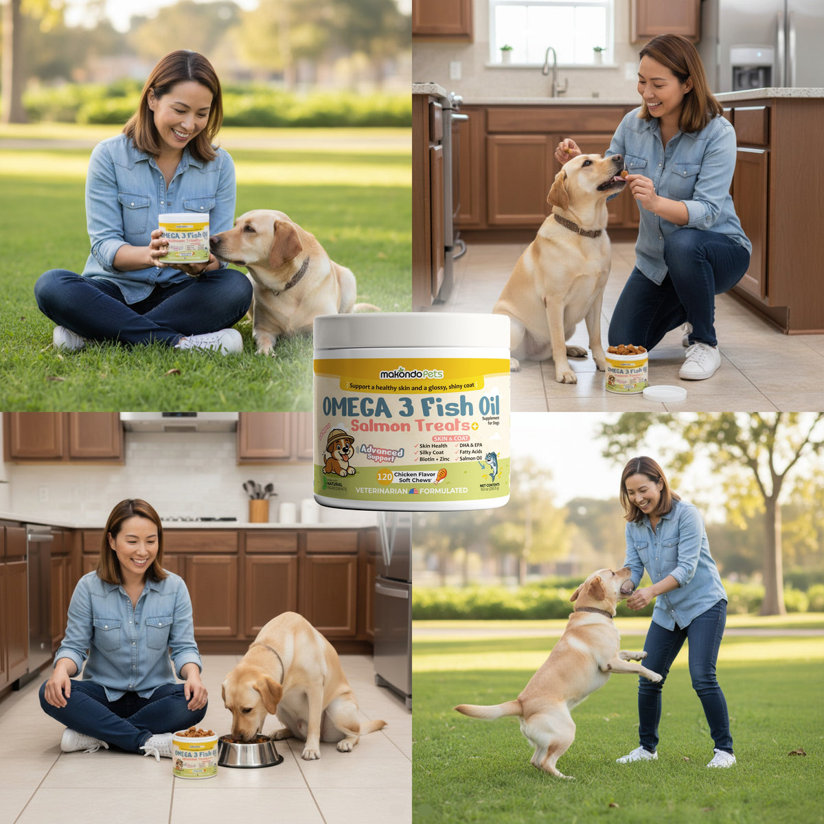 Omega 3 for Dogs | Salmon Oil | 120 Soft Chews