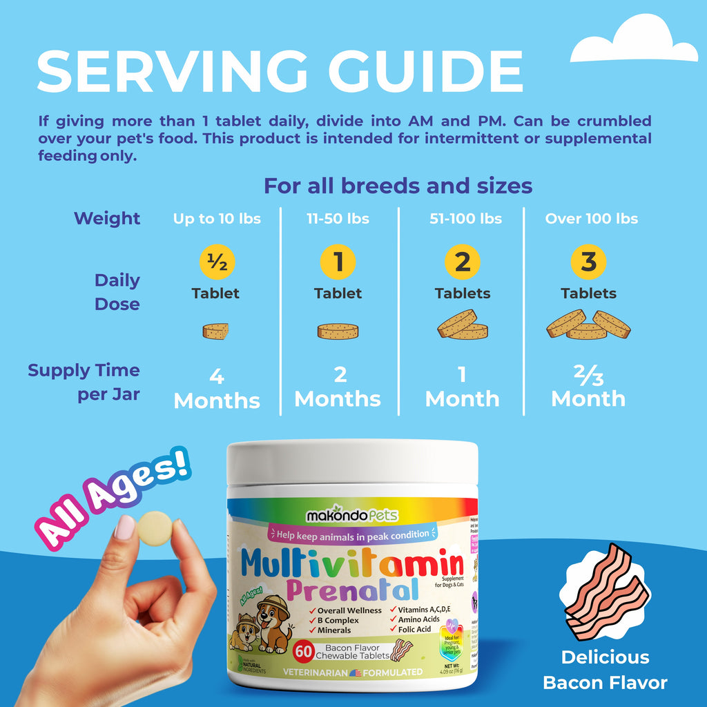 Prenatal Multivitamin for Dogs & Cats | 60 Tablets