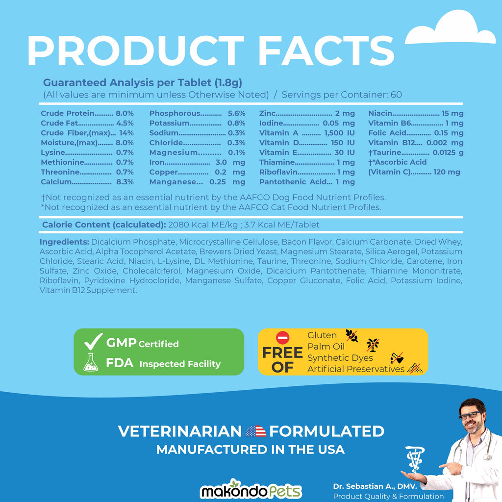 Prenatal Multivitamin for Dogs & Cats | 60 Tablets
