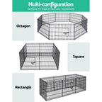 i.Pet 24" 8 Panel Dog Playpen Pet Fence Exercise Cage Enclosure Play