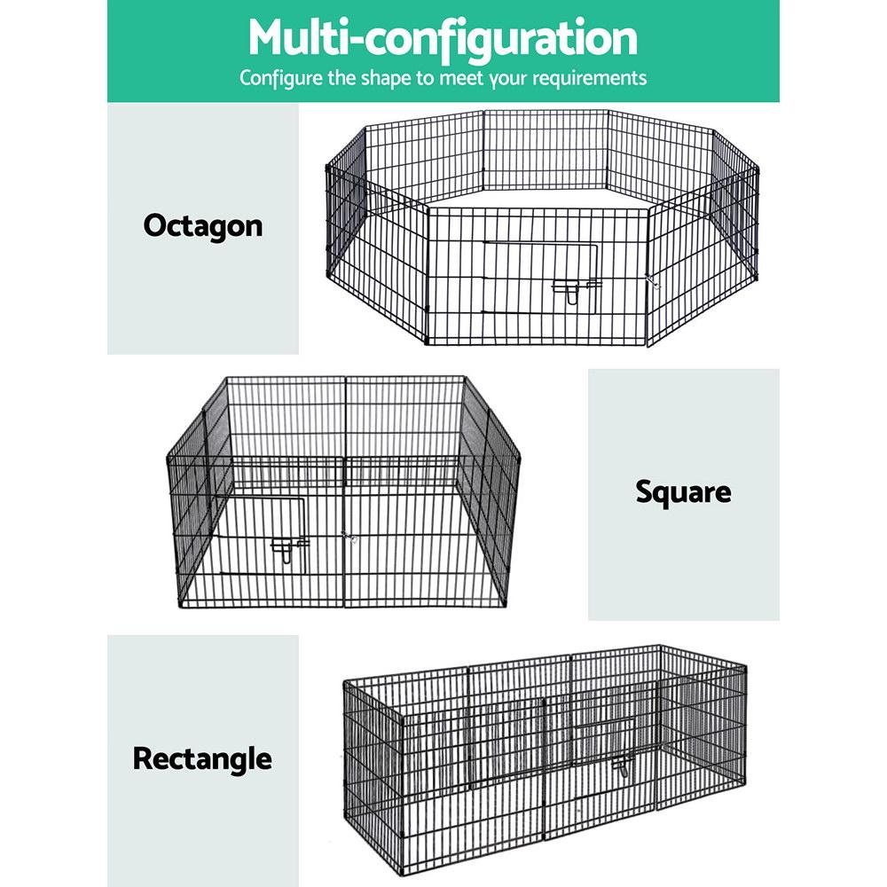 i.Pet 24" 8 Panel Dog Playpen Pet Fence Exercise Cage Enclosure Play