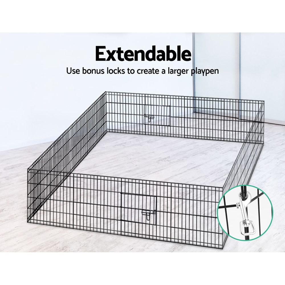 i.Pet 24" 8 Panel Dog Playpen Pet Fence Exercise Cage Enclosure Play