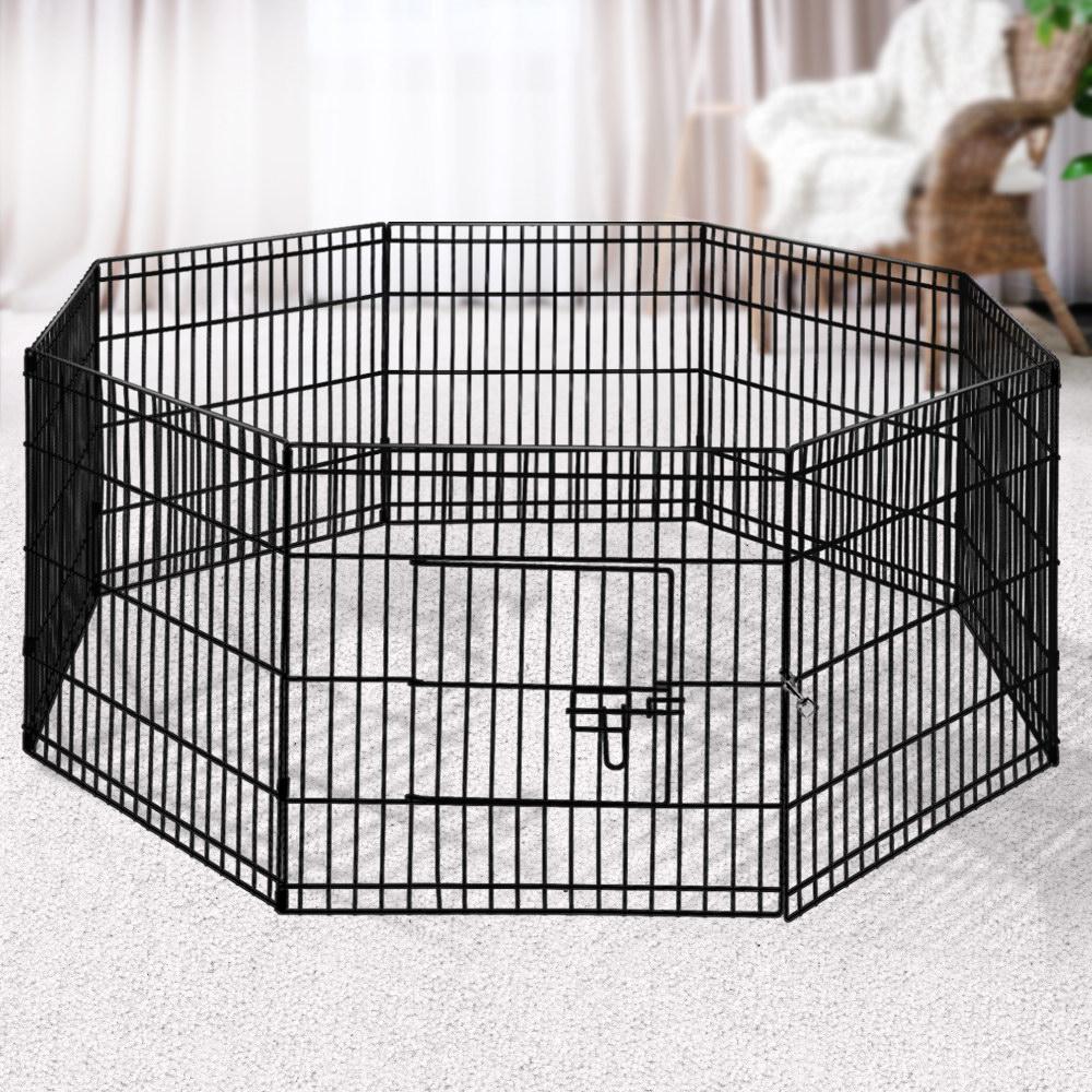 i.Pet 24" 8 Panel Dog Playpen Pet Fence Exercise Cage Enclosure Play