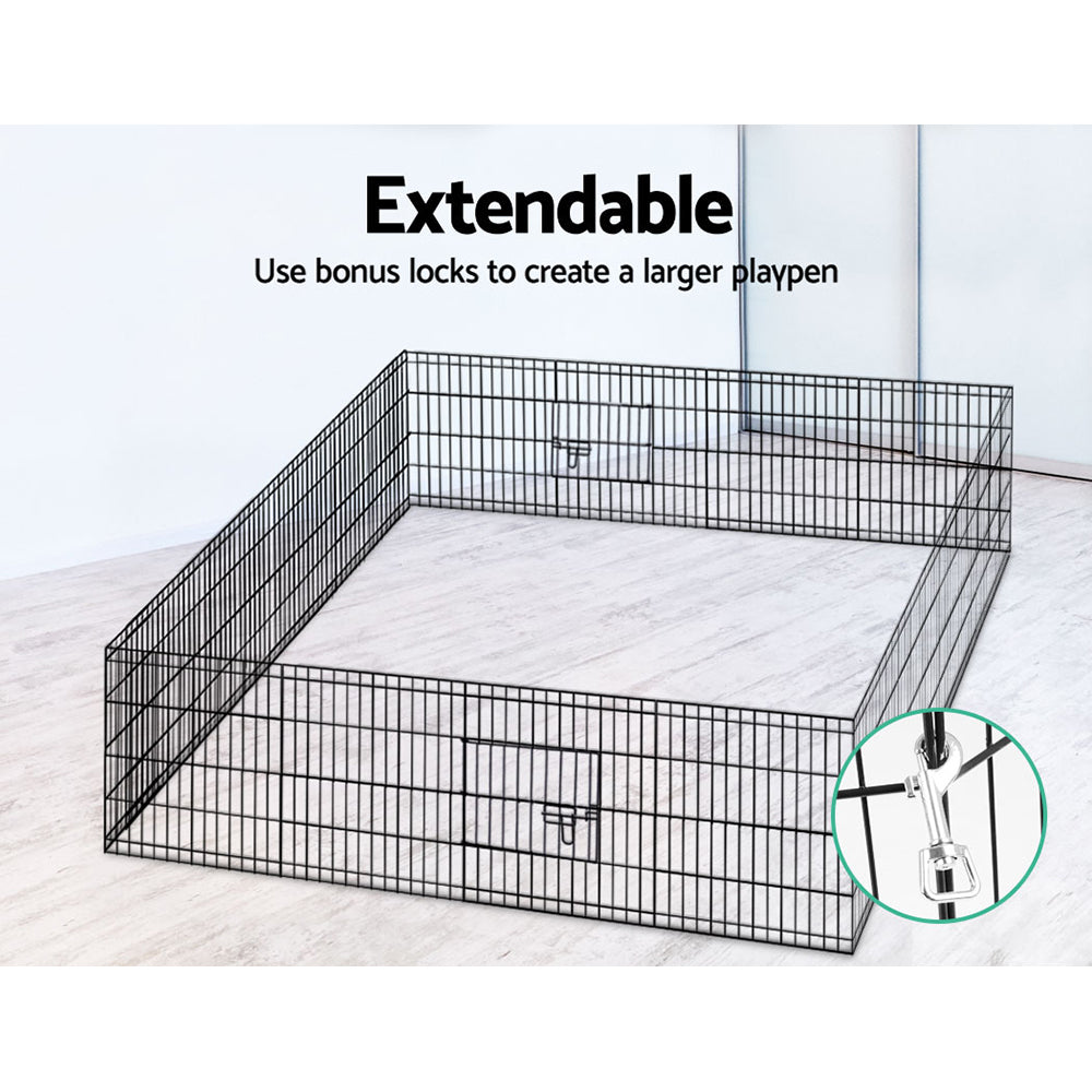 i.Pet 2X24" 8 Panel Pet Dog Playpen Puppy Exercise Cage Enclosure
