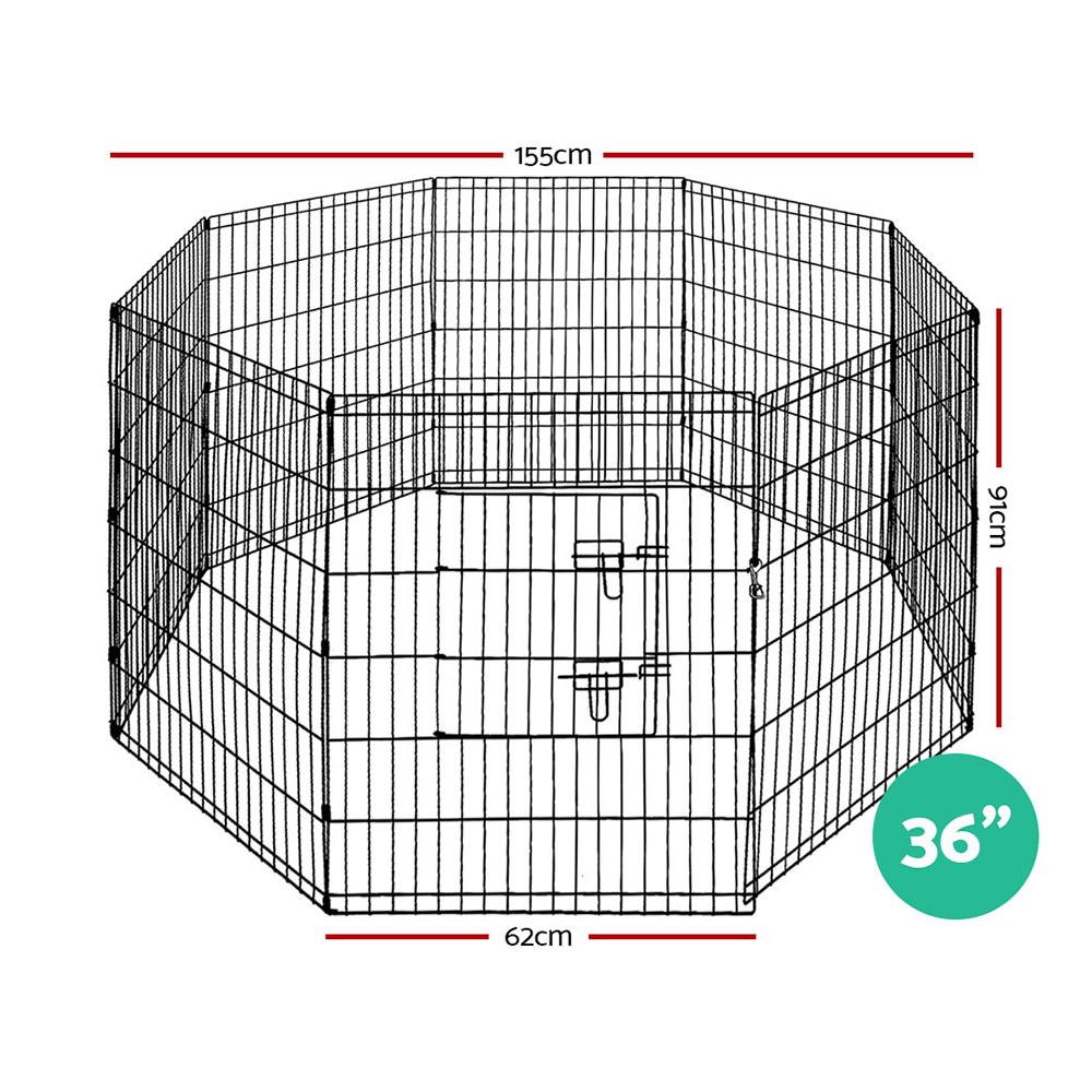 i.Pet 36" 8 Panel Dog Playpen Pet Fence Exercise Cage Enclosure Play