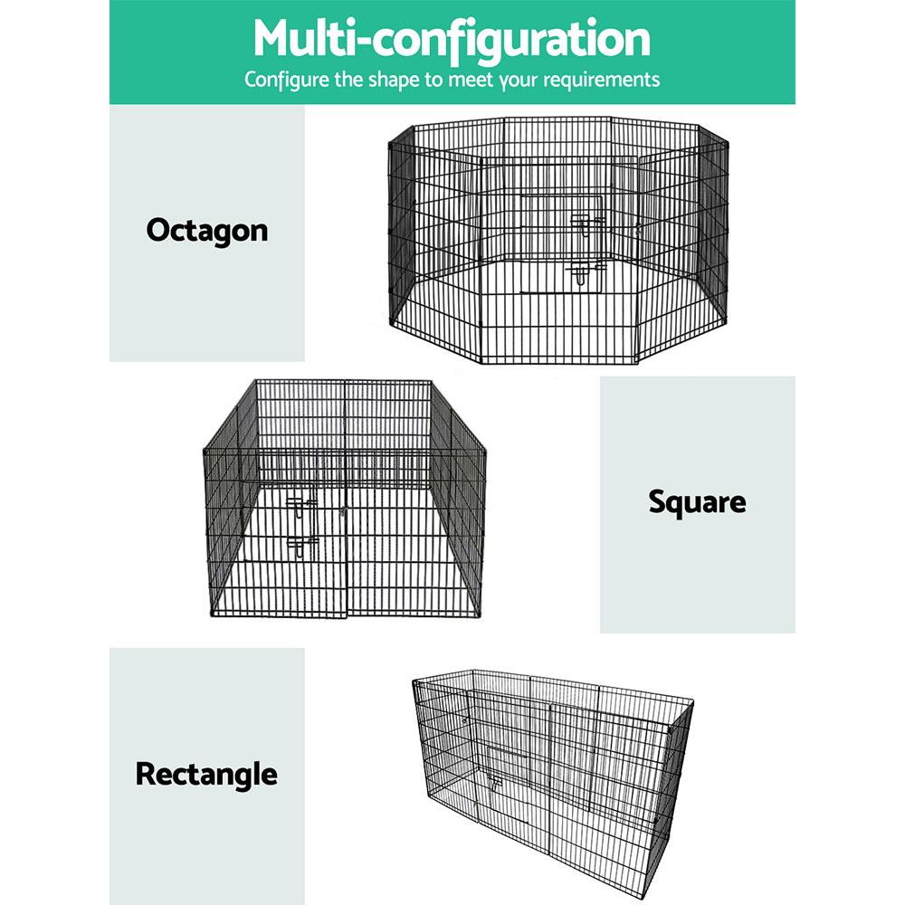 i.Pet 36" 8 Panel Dog Playpen Pet Fence Exercise Cage Enclosure Play