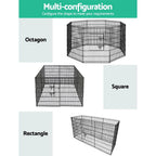 i.Pet 36" 8 Panel Dog Playpen Pet Fence Exercise Cage Enclosure Play