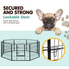i.Pet 32" 8 Panel Dog Playpen Pet Exercise Cage Enclosure Fence Play