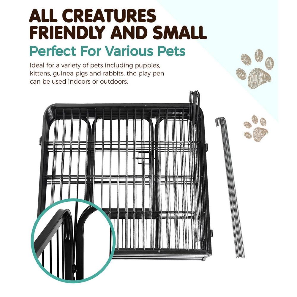 i.Pet 32" 8 Panel Dog Playpen Pet Exercise Cage Enclosure Fence Play