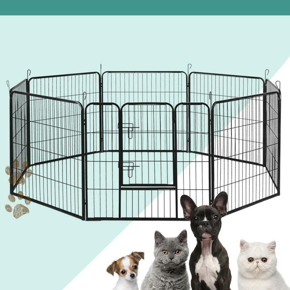 i.Pet 32" 8 Panel Dog Playpen Pet Exercise Cage Enclosure Fence Play