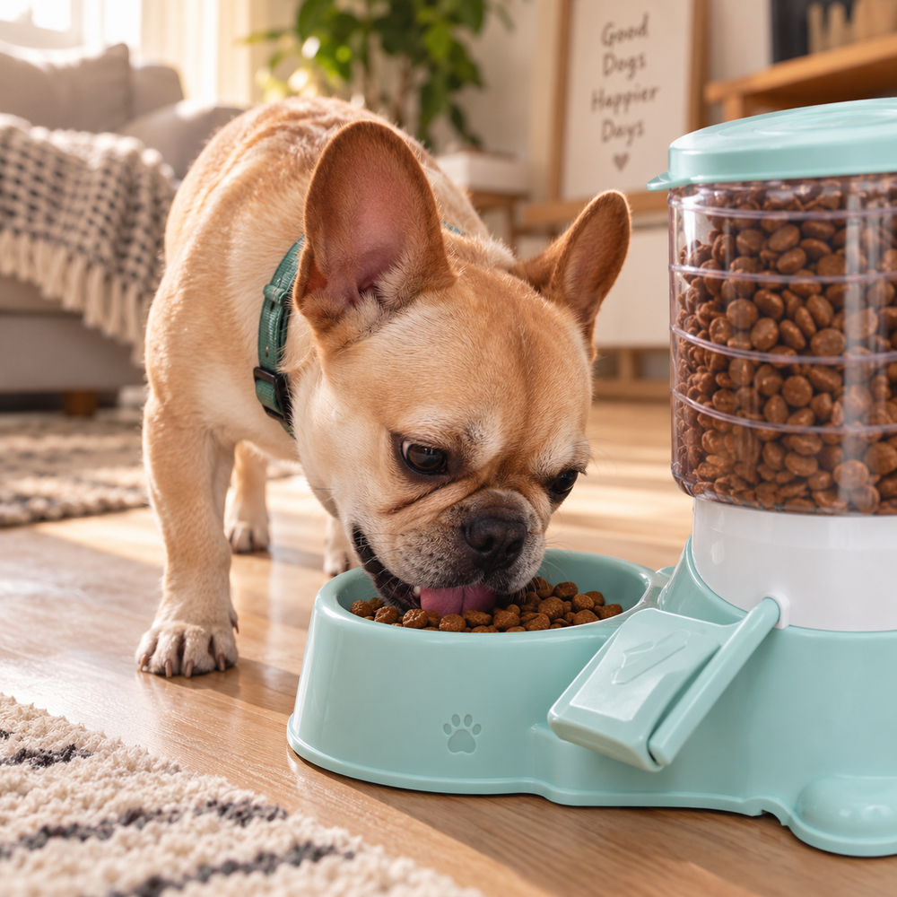 Happy dog with a Pup Plug product